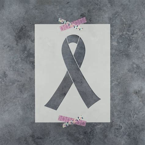 Breast Cancer Ribbon Stencil Reusable Diy Craft Stencils Of Etsy