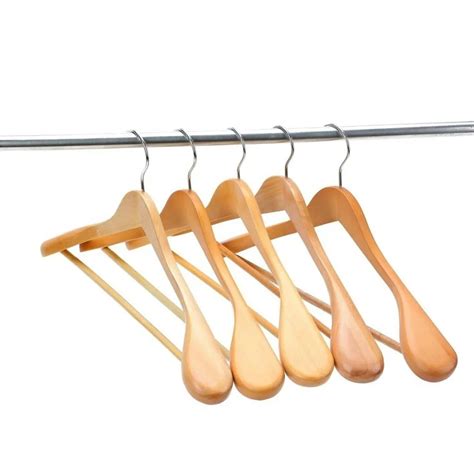 Hangerworld Extra Wide Shoulder Suit Hangers Wood Clothing Hangers For