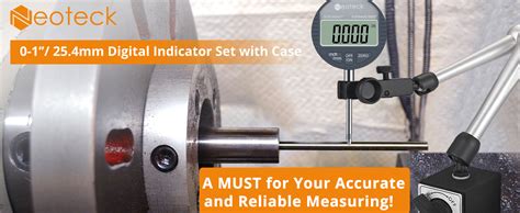 Neoteck Digital Dial Indicator Gauge And Magnetic Base Set Inch