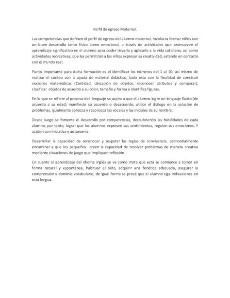 Pdf Perfil De Egreso Maternal Dokumen Tips