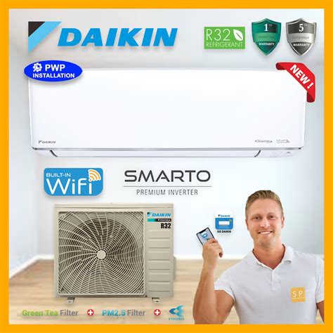 [wifi] Daikin New Smarto 1hp 1 5hp 2hp R32 Premium Inverter Air