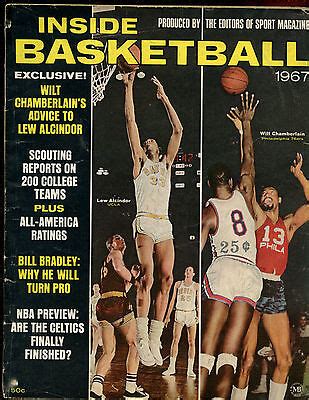 Inside Basketball Magazine With Wilt Chamberlain Lew Alcindor