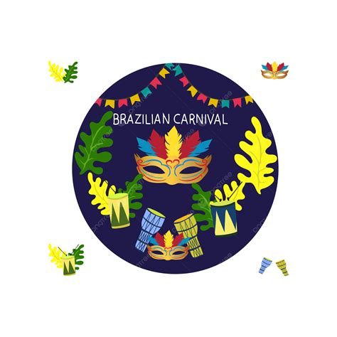 Brazilian Carnival Vector Illustration Brazilian Carnival Brazilian Carnival Png And Vector