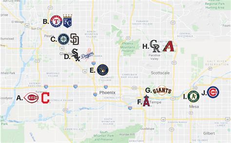 Cactus League Spring Training Sites Map / Mlb spring training cactus ...