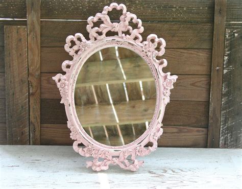 LARGE Oval Vintage Upcycled Wall Mirror Hand Painted And Etsy