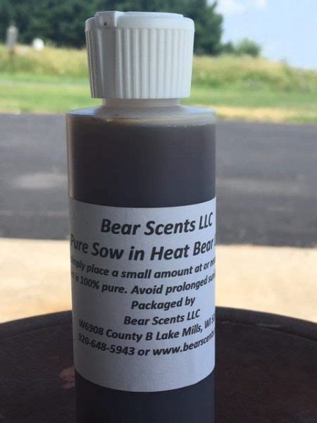 Bear Scents 100 Pure Sow In Heat Liquid Urine Bear Scents