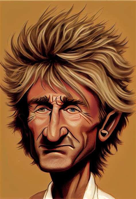 Rod Stewart Caricature Mixed Media By Stephen Smith Galleries Pixels