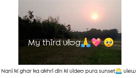 My Third Vlog Disha Nani Ke Ghr Ka Akhri Din Viral Video