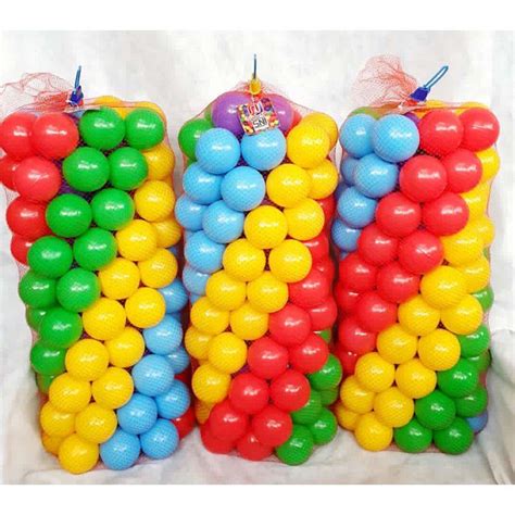 Jual Bola mandi bola isi 50 warna warni bola plastik murah bola mainan ...