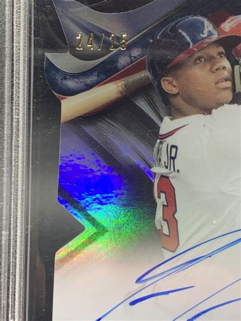 Disount Deals Psa Ronald Acuna Jr Bowman Platinum Cut Autograph