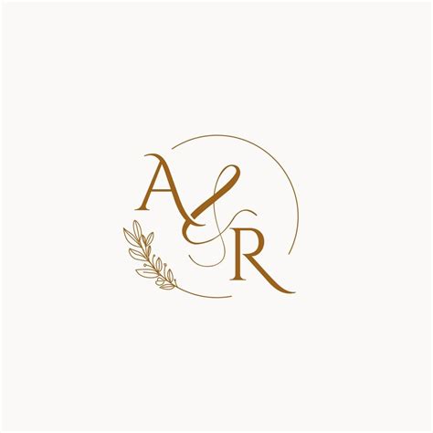 AR Initial Wedding Monogram Logo 10255011 Vector Art At Vecteezy