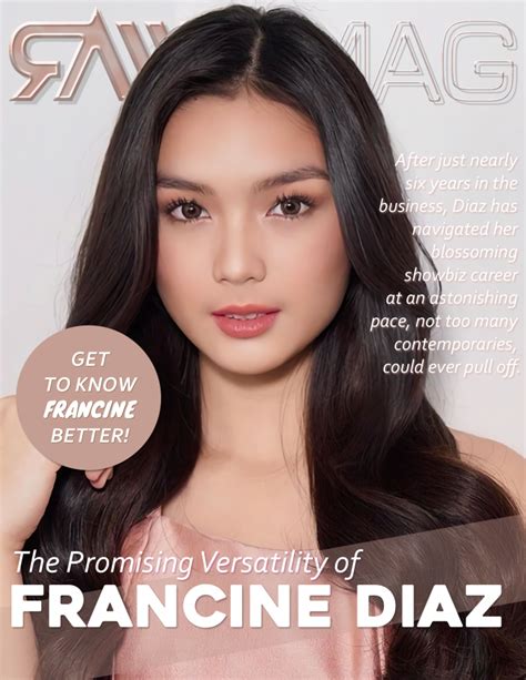 Rawr Mag The Promising Versatility Of Francine Diaz Lionheartv