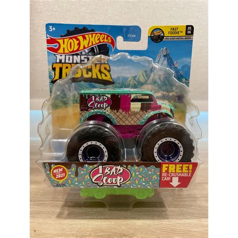 Hot Wheels Monster Trucks BAD SCOOP Mattel New Sealed Shopee Malaysia