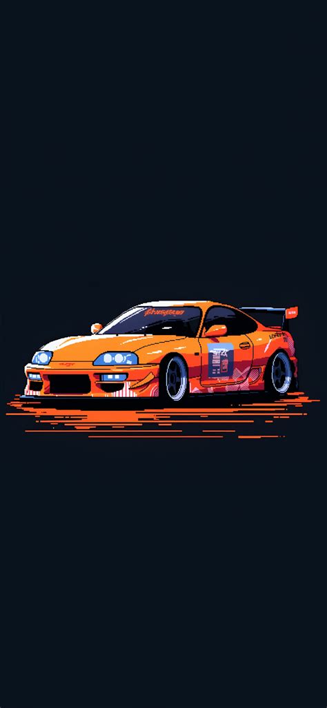 Toyota Supra Pixel Art Wallpapers Sports Car Wallpapers IPhone