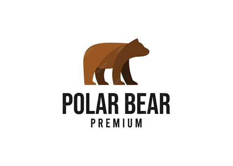 premium vector polar bear logo design vector silhouette illustration