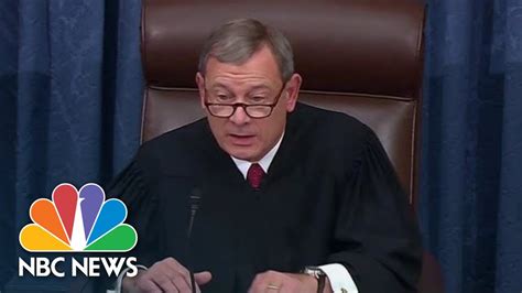 Justice John Roberts Calls His Impeachment Role ‘ill Defined After