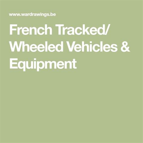 French Tracked Wheeled Vehicles Equipment Car Wheels Willys Mb