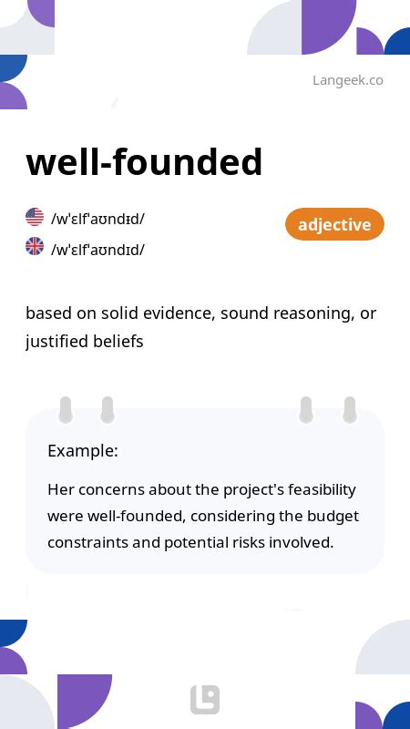 Definition Meaning Of Well Founded Picture Dictionary