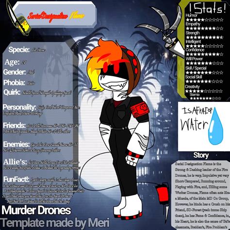 Murder Drones Oc Sd Flame By Rosethecoolwolf13 On Deviantart