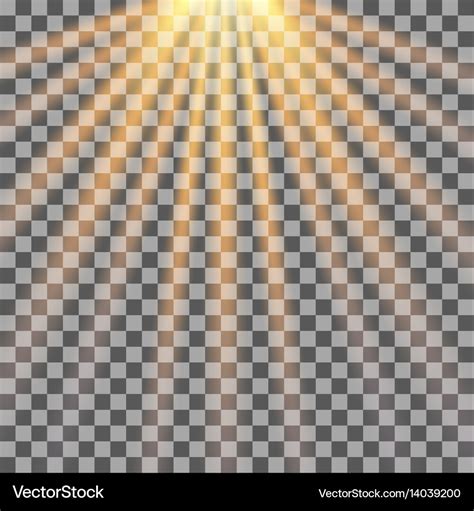 Sun Rays On Transparent Background Royalty Free Vector Image