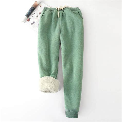 Htnbo Womens Fleece Sweatpants Plus Size Winter Drawstring Elastic