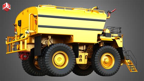 D Off Highway Mining Water Tanker Truck D Model Cgtrader