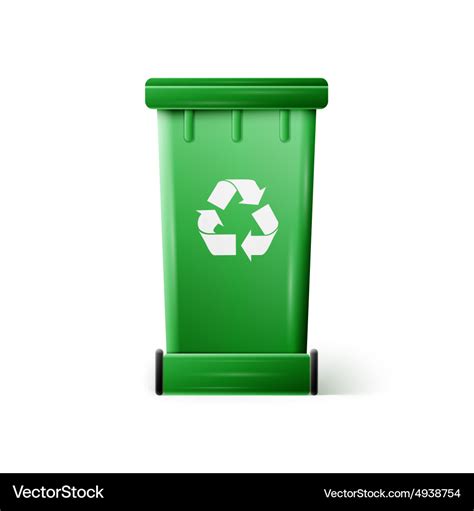 Green Recycling Bin Cartoon