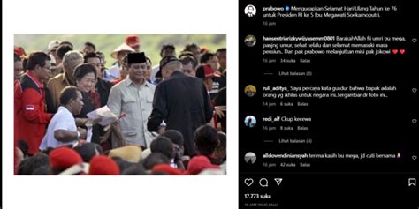 Sweet Megawati Ultah Prabowo Ucapkan Selamat Dan Unggah Foto Lawas