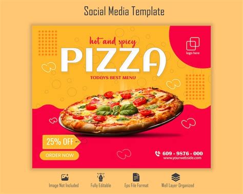 Premium Vector Vector Pizza Food Social Media Promotion And Instagram