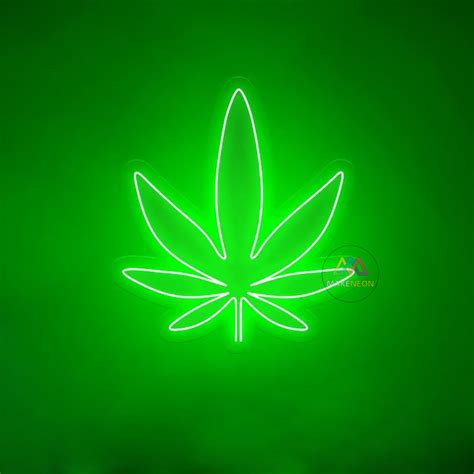 Weed Leaf LED Neon Signs For Business Cannabis Neon Sign - MakeNeon ...