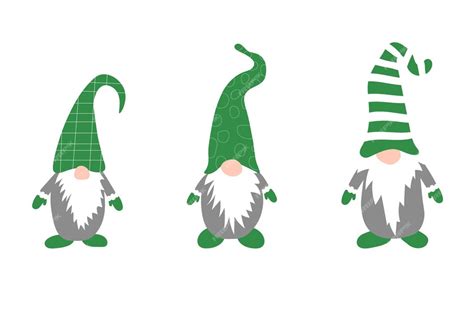 Premium Vector Cute Christmas Gnomes In Green Hats