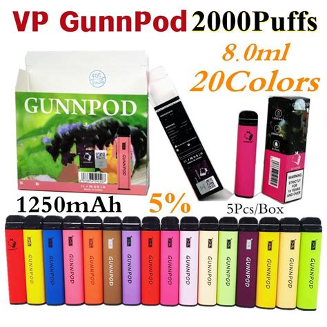 Vp Gunnpodd E Cigarettes Disposable Vape Pen Device Kit 2000 Puffs Puff