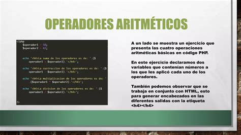 Operaciones aritméticas y funciones con Strings en PHP PPT Descarga