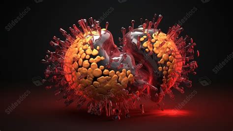 3d Cholera Virus In Red Powerpoint Background For Free Download Slidesdocs