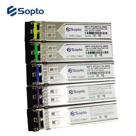 Interfaz óptico del transmisor receptor CWDM 1 25G los 80km LC de