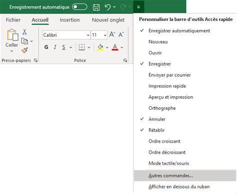 Comment ajouter des commandes à la barre doutils Accès rapide dans