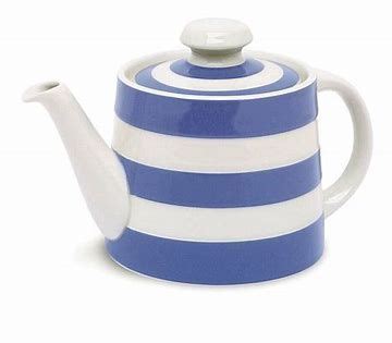 Pin By KENDA DAVIS 3 Peat On Blue White Stripes Tea Pots Blue And