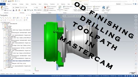 Mastercam Lathe Tutorial Facing Rough Turning Finish Turning