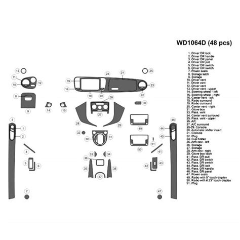 B I Wd D Rba D Raw Brushed Aluminum Large Dash Kit Pcs