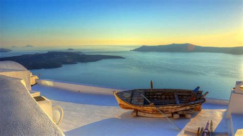 Download White Beach Santorini Greece Wallpaper | Wallpapers.com