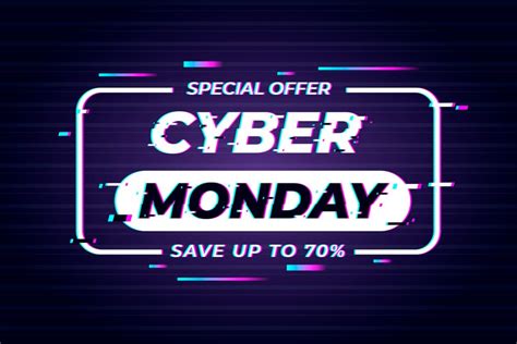 Premium Vector Glitch Cyber Monday Concept