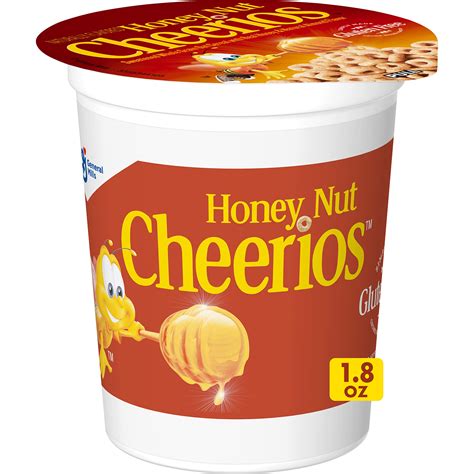 Buy Honey Nut Cheerios Heart Y Cereal In A Cup Gluten Free Cereal With Whole Grain Oats Single