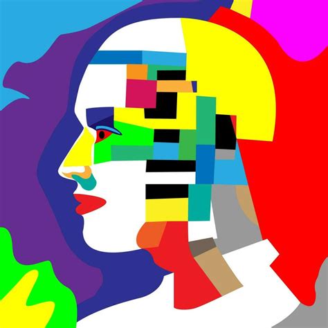 abstract illustration  side view face  vector art  vecteezy