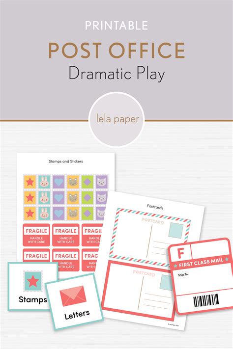 Post Office Dramatic Pretend Play Printable Playbased Learning Learning Through Play Post