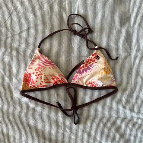 Reef Bikini Swimwear Top Reversible Size Medium Depop