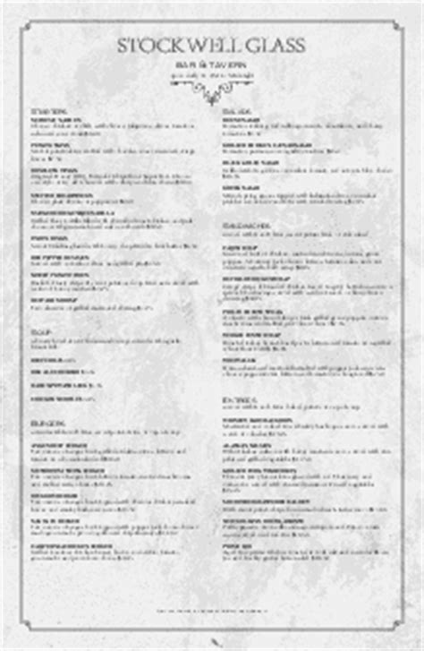 Whiskey Bar Menu Legal | Bar Menus