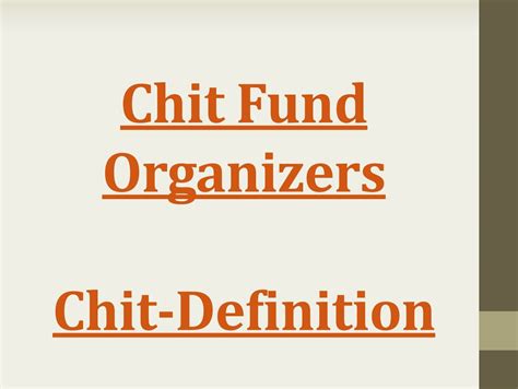 chit fund organizers chit definition chit member chit details chit