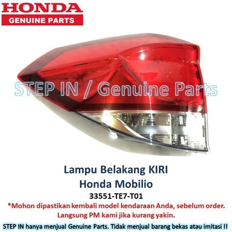 Jual Stop Lamp Lampu Belakang Honda Mobilio Standard Kiri Genuine Baru