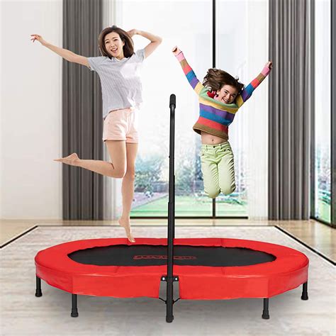 Joymor 220 Lbs Mini Trampoline With Adjustable Handle Bar Small