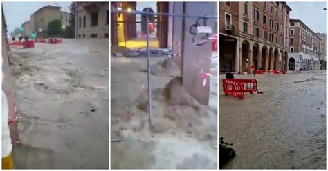 Alluvione In Emilia Romagna Esonda Il Ravone A Bologna Via Saffi